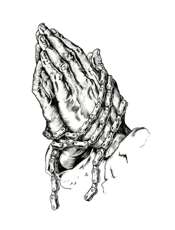 Praying Hands with Bike Chain iPhone Case